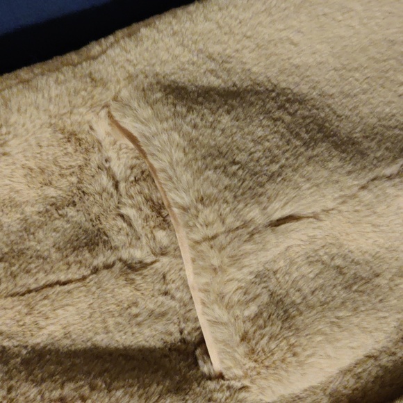 Free People Apricot Kate Faux Fur Double Breasted Teddy Coat, Size L - Picture 3 of 15